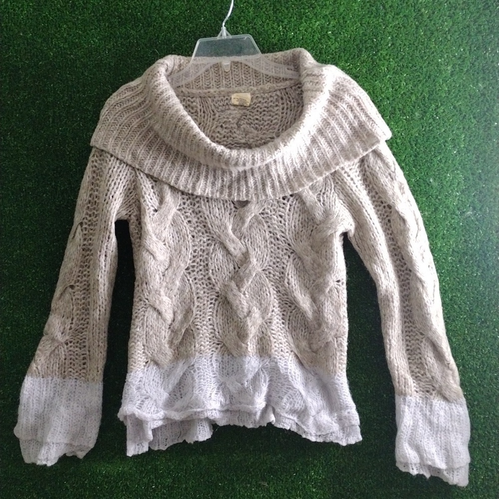 Sleeping on snow sweater cow neck